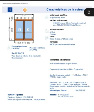 Balconera persiana Eléctrica  + Puerta