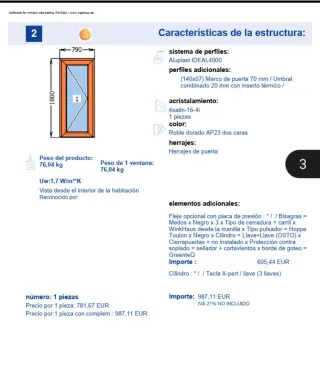 Balconera persiana Eléctrica  + Puerta