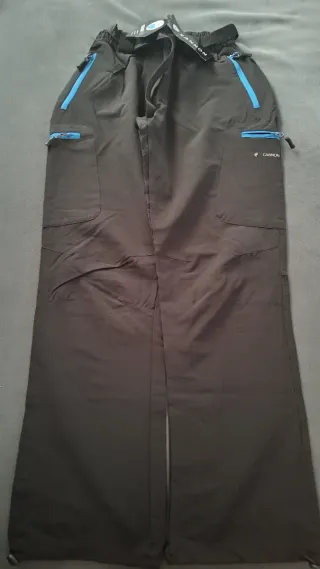 Pantalón Trekking Senderismo Negro/Azul Cannon