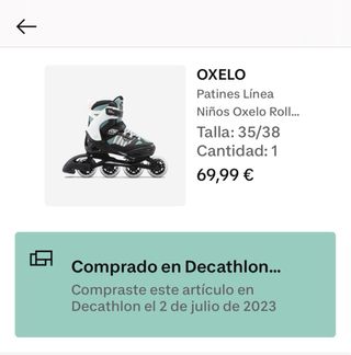 Patines en línea Oxelo Talla 35-38