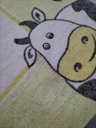 Edredón infantil con estampado de vaca