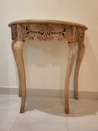 Mesa artesanal madera, bohemio, para restaurar
