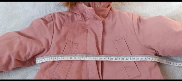 Chaqueta abrigo rosa con capucha 110