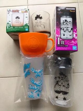 Lote Vaso Botella Taza Dragon Ball Z Ichiban Kuji