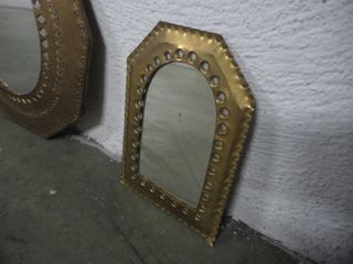 JUEGO 3 ESPEJOS ÁRABES DORADOS