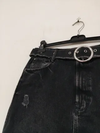 Gonna lunga in denim Zara nera L