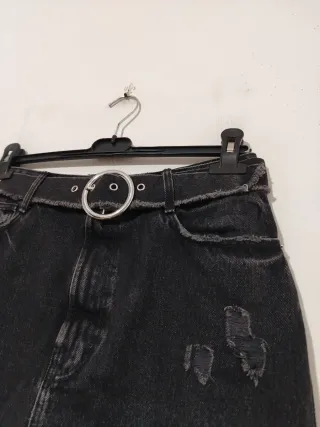 Gonna lunga in denim Zara nera L