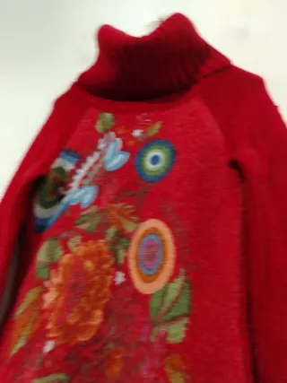 Maglione Desigual collo alto rosso