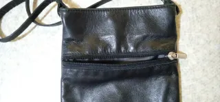 Tracolla vera pelle nera