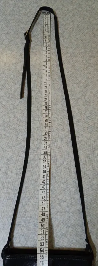 Tracolla vera pelle nera