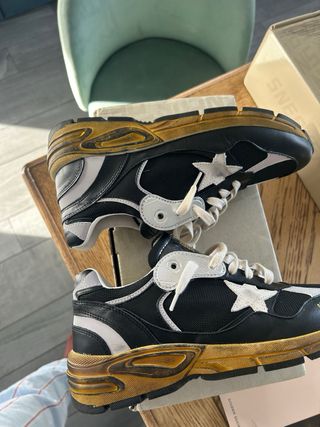Golden Goose Dad Star Preto Dourado