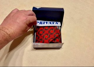 Corbata de seda natural roja