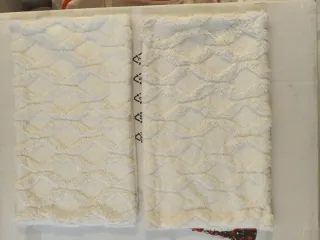 2 Fundas Cojín Tejido Blanco SIN relleno