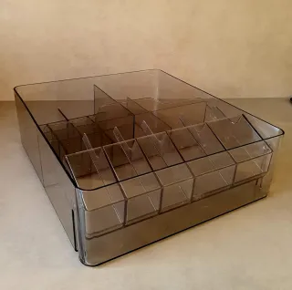 Caja organizadora compartimentos Ikea Vislaan gris