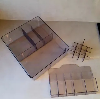 Caja organizadora compartimentos Ikea Vislaan gris