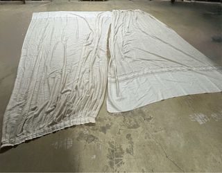 Coppia Tende Eleganti Beige/Bianco 3,05x2,15