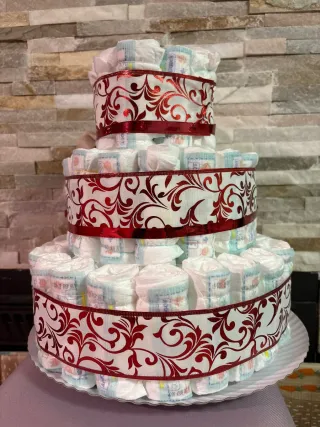 Tarta de pañales personalizada