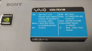 Ordenador Portátil Sony Vaio VGN-FE41M