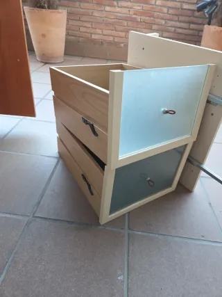 Cajonera interior armario.dos cajones y soportes