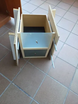 Cajonera interior armario.dos cajones y soportes