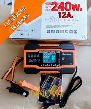 Cargador Batería Coche Camión Moto 12V. 12A.