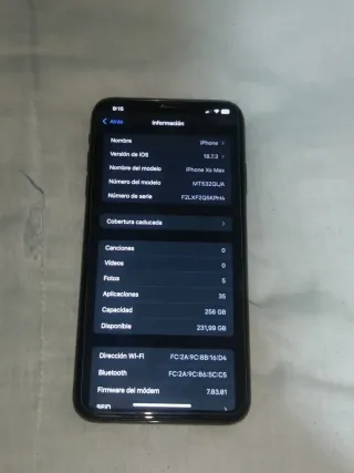 iPhone Xs Max 256 GB Negro