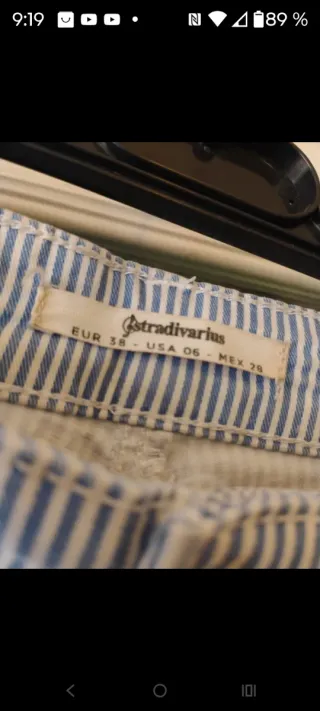 Pantalón Stradivarius Talla 38 Rayas