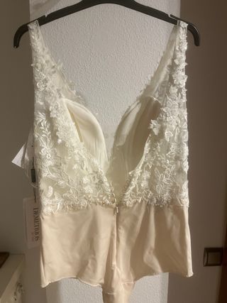 Body de Novia Demetrios Blanco/Beige