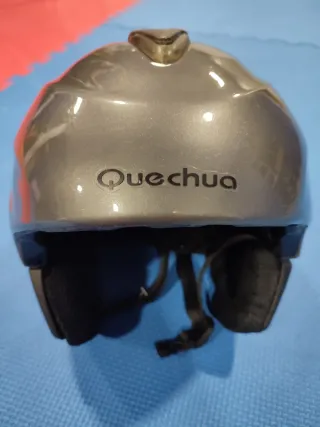 Casco de esquí gris