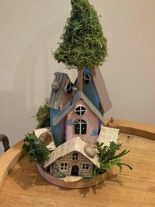 Splendido paesaggio casette in legno handmade