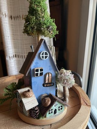 Splendido paesaggio casette in legno handmade