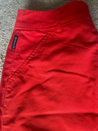 Pantalón Chino Armani Jeans Rojo Talla 38