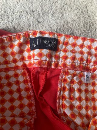 Pantalón Chino Armani Jeans Rojo Talla 38