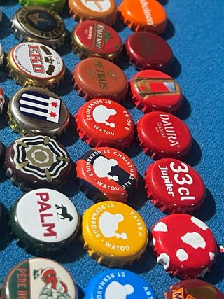 100 chapas de cerveza importación #CA