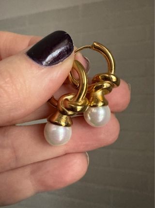 Orecchini placcati oro 18K con perle