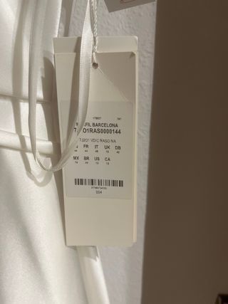 Vestido satén marfil talla 44