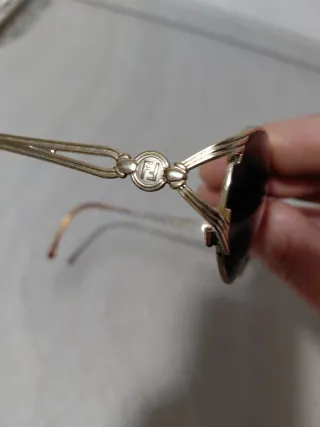 Fendi FV267 Occhiali da Sole Vintage Oro Marrone