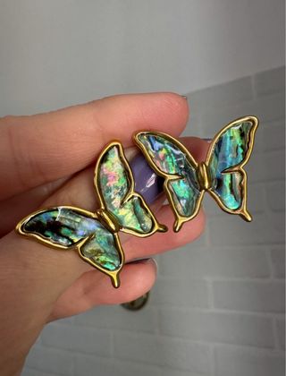 Orecchini conchiglia Abalone Placcati Oro 18K