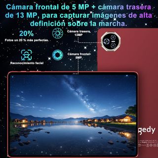Tablet BIEGEDY 11" Android 15 24GB+256GB Roja