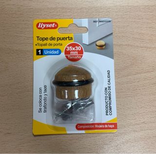 14 topes de puerta madera haya 35x30mm