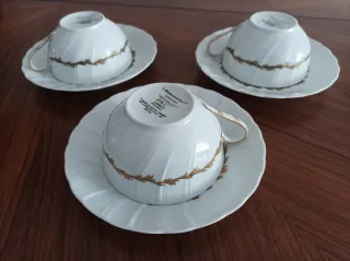 Juego 3 Tazas Porcelana Limoges