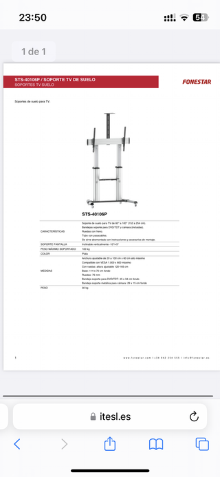 Soporte TV Móvil con Ruedas