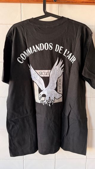 Camiseta negra algodón Comandos de l'Air