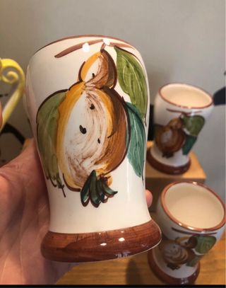 Set Brocca e Calici Acqua Ceramica Frutta