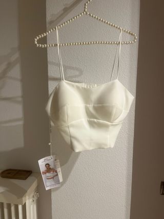 Top Novia Mark Loren Blanco Talla 42