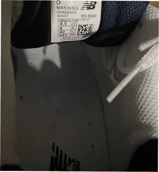 New Balance 530 Talla 42 Blanco Plata Marino