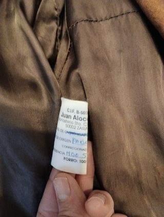 Chaqueta ante marrón talla 44. Hecha a medida
