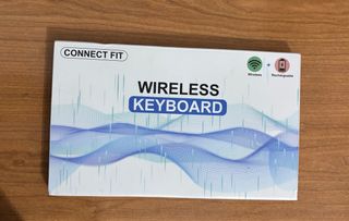 Teclado Inalámbrico Bluetooth Blanco y Azul