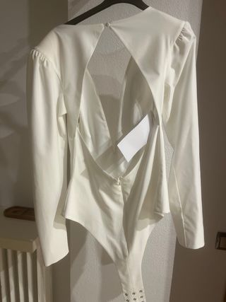 Body manga larga blanco talla 42