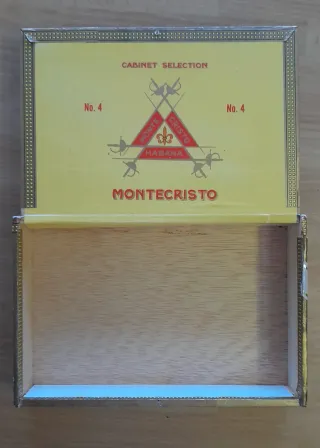 Scatola vuota sigari Montecristo No.4 originale